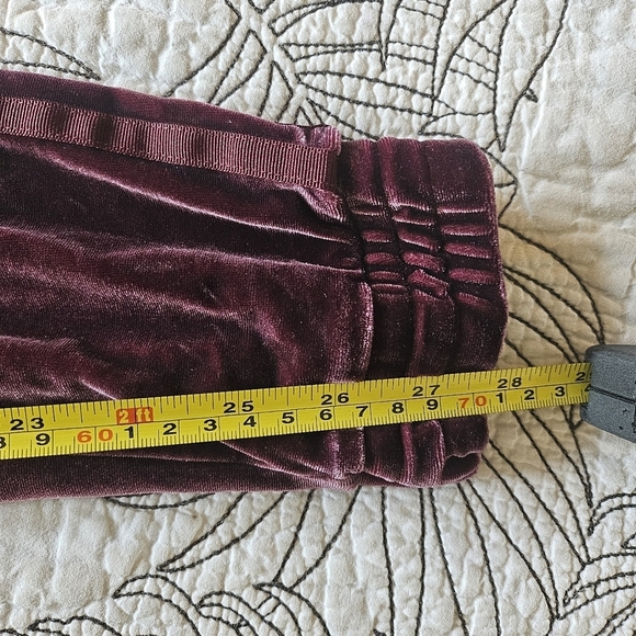VGUC Adidas Velvet Vibes SST Track Pant Purple Plum Burgundy Women Small - Picture 15 of 16